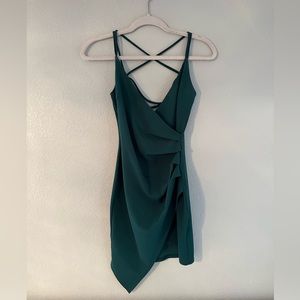 Windsor Hunter Green Asymmetrical Dress